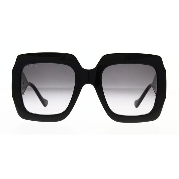 NEW GUCCI SUNGLASSES WOMEN BLACK/GRAY SQUARE EYEWEAR GUCCI